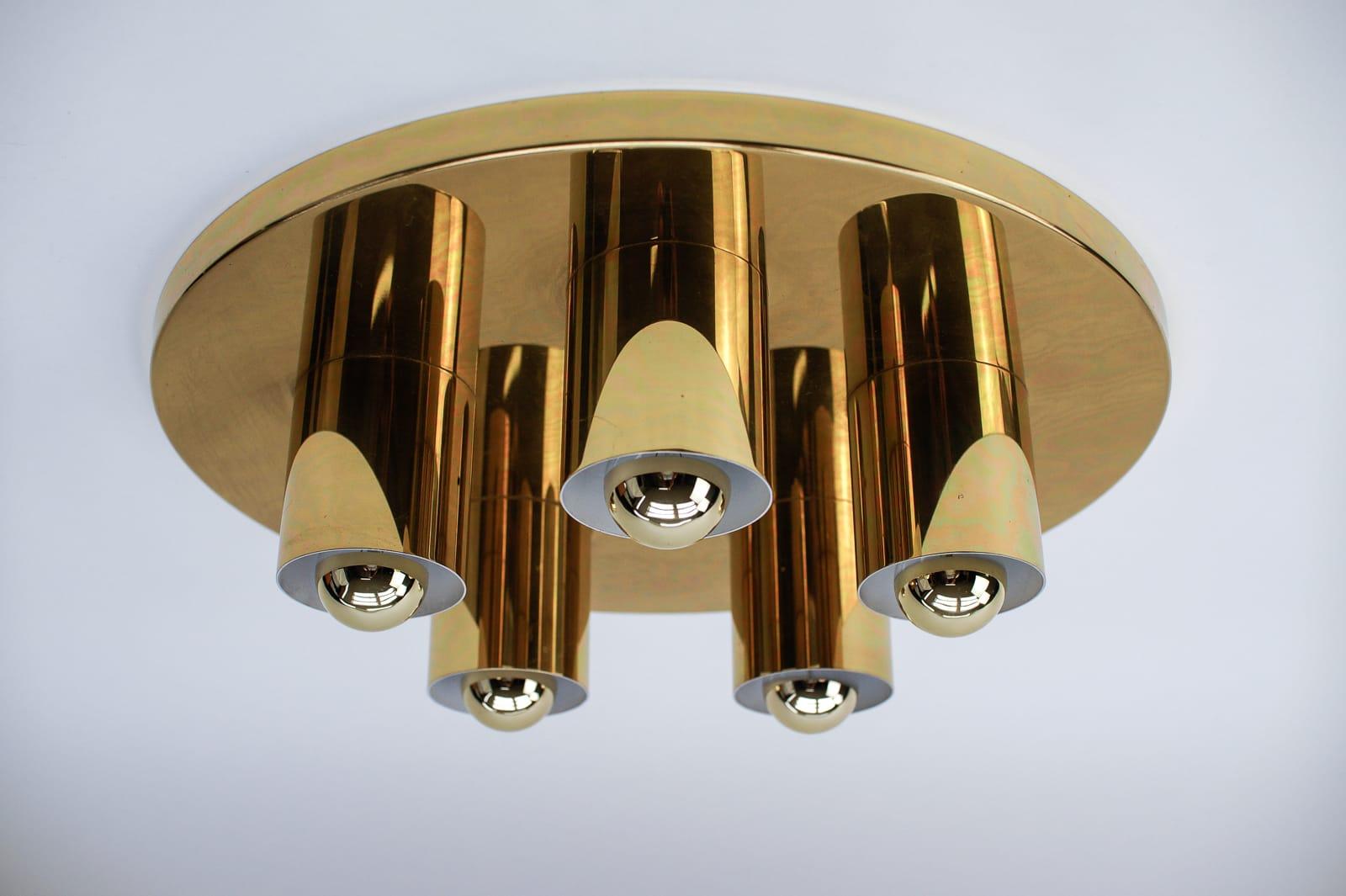 Hollywood Regency Mid-Century Modern Flush Mount by Beisl Leuchte, 1960s Germany For Sale