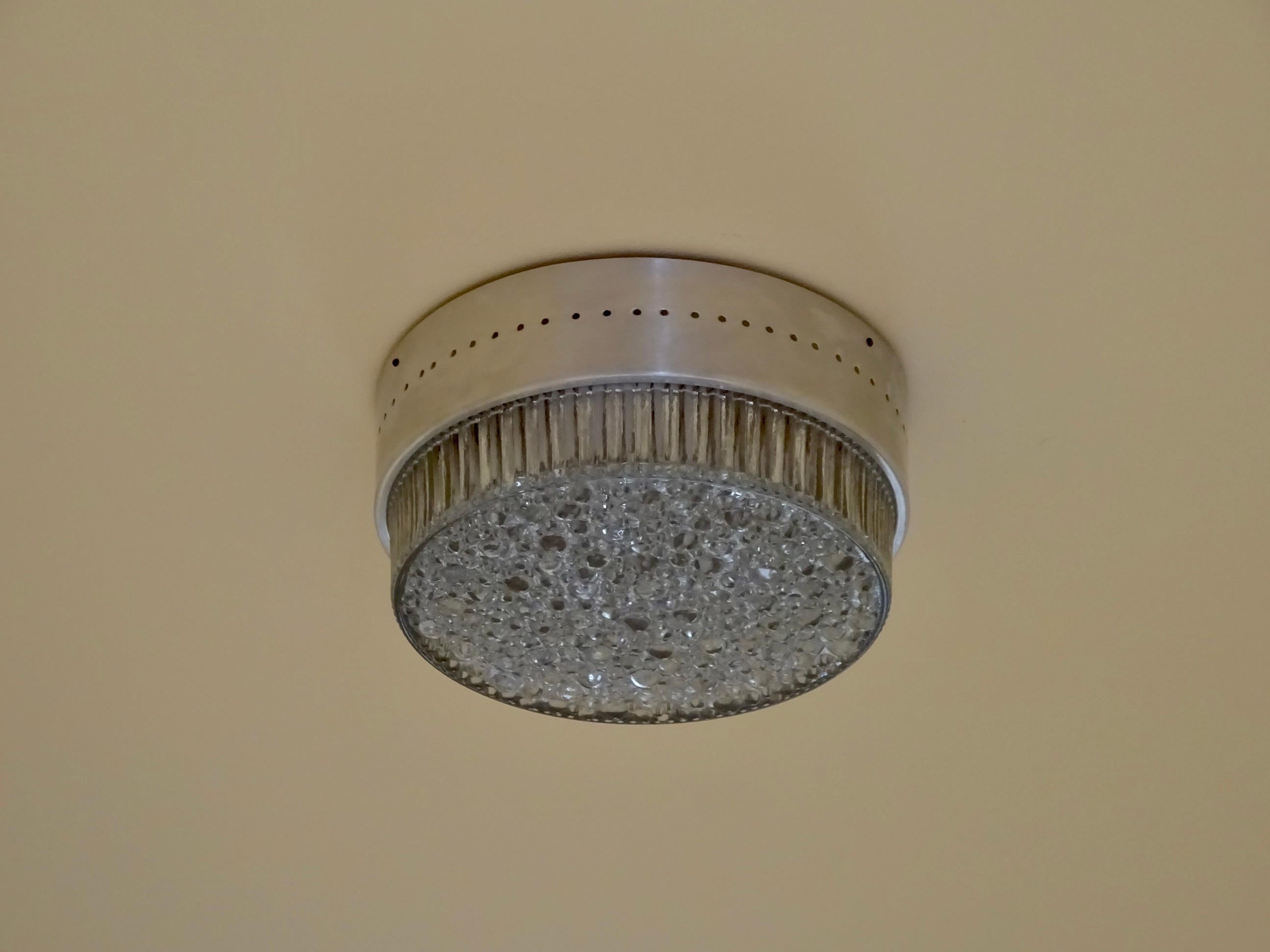 Mid-20th Century Mid-Century Modern Flush Mount by Dominici, Brazil, 1960s For Sale