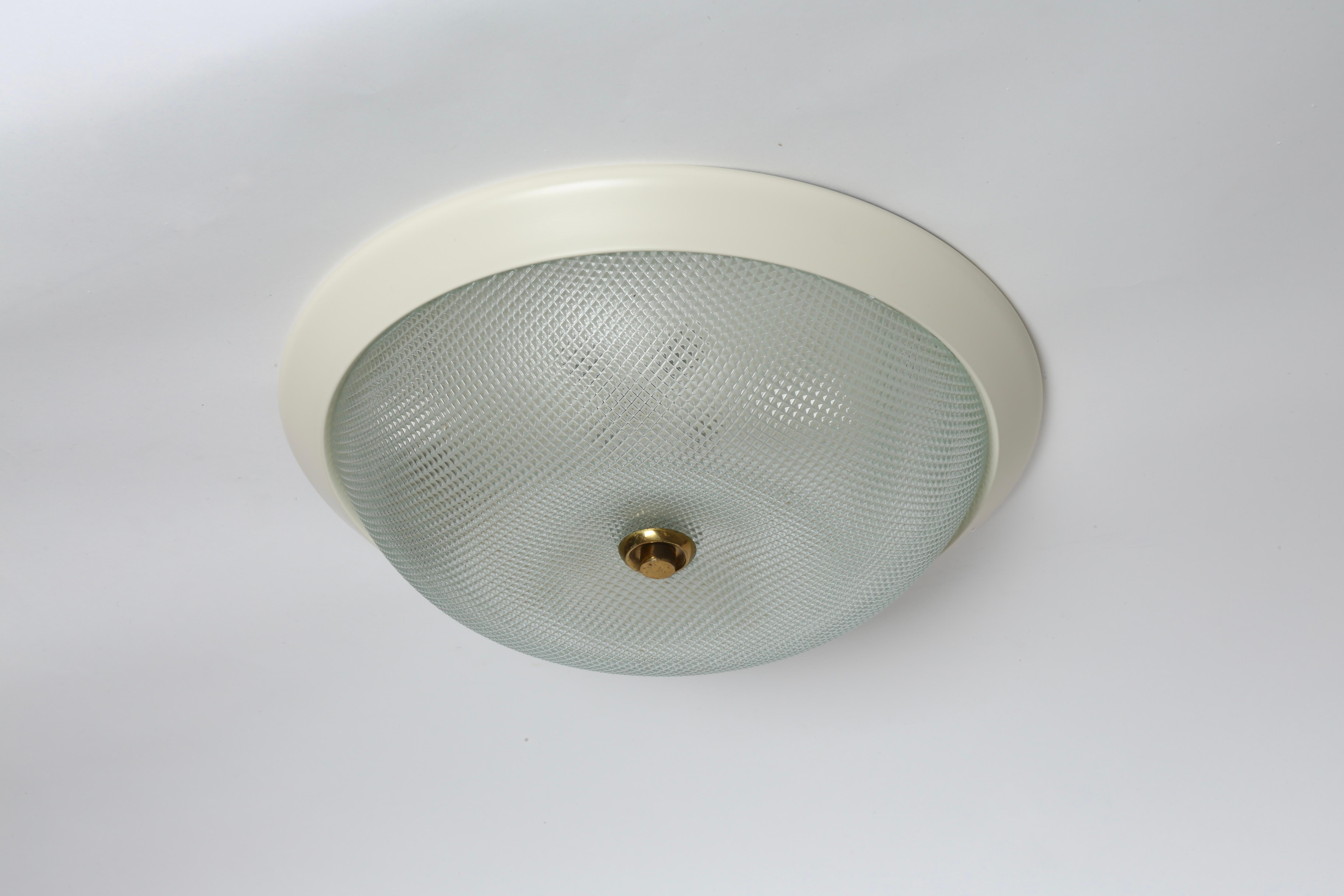 Mid-Century Modern Mid century modern flush mount ceiling Light, Italy 1960s For Sale