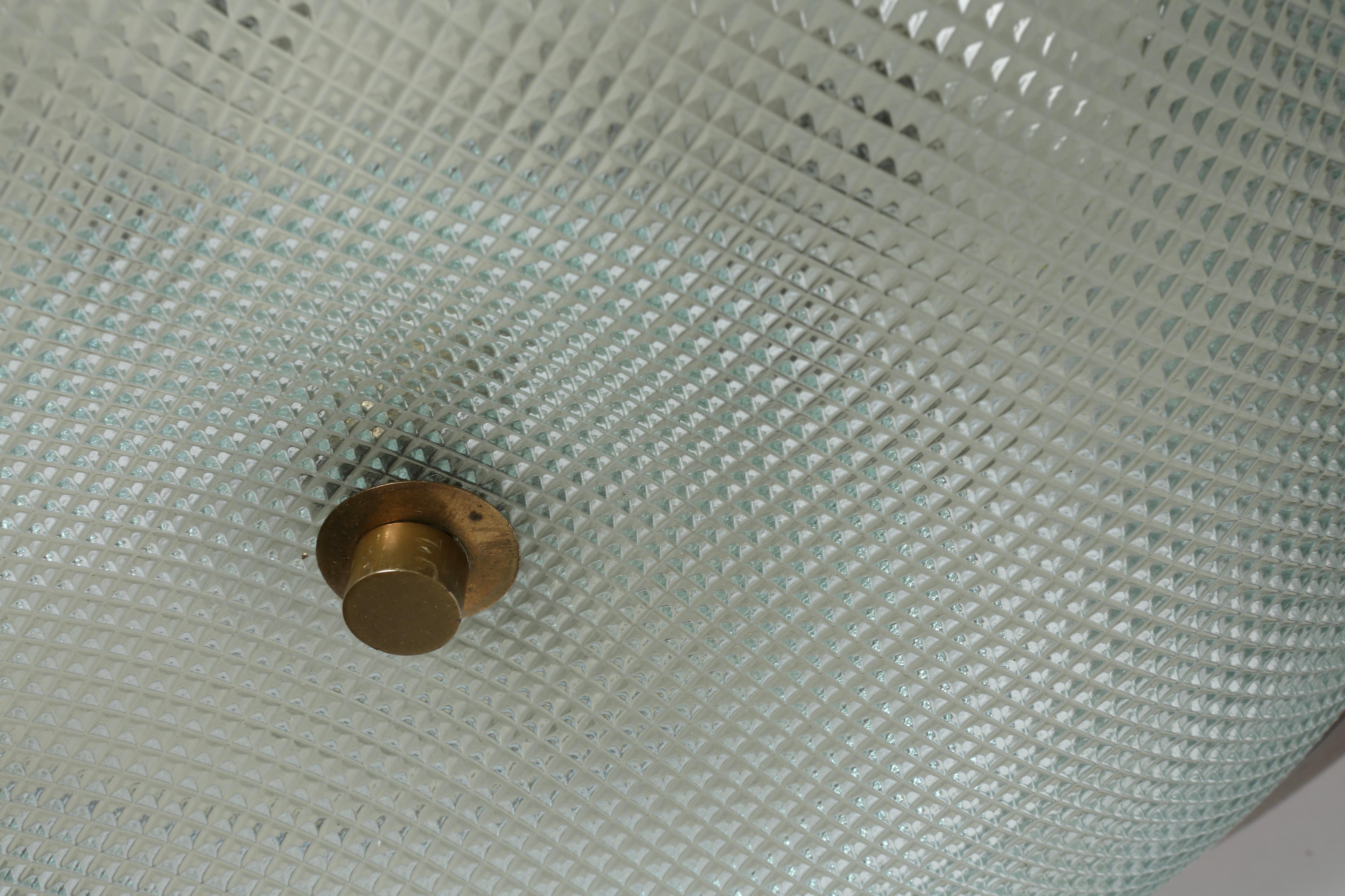 Mid century modern flush mount ceiling Light, Italy 1960s For Sale 1