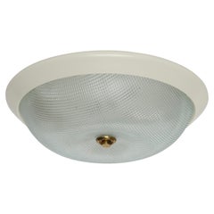 Vintage Mid century modern flush mount ceiling Light, Italy 1960s