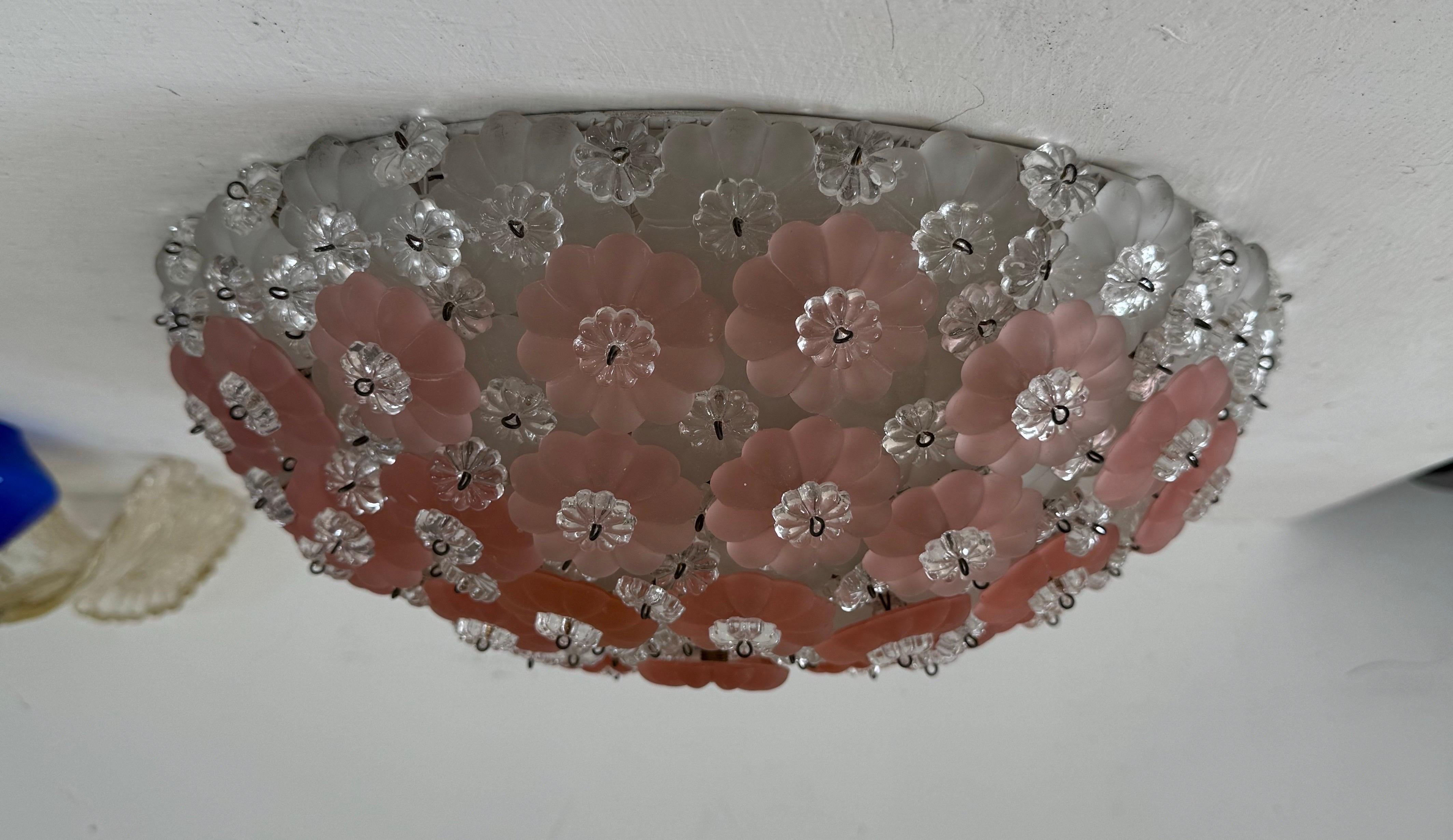 Empotrable moderno de mediados de siglo en cristal de Murano, attr. a Seguso, Italia ca. 1970 finales del siglo XX en venta