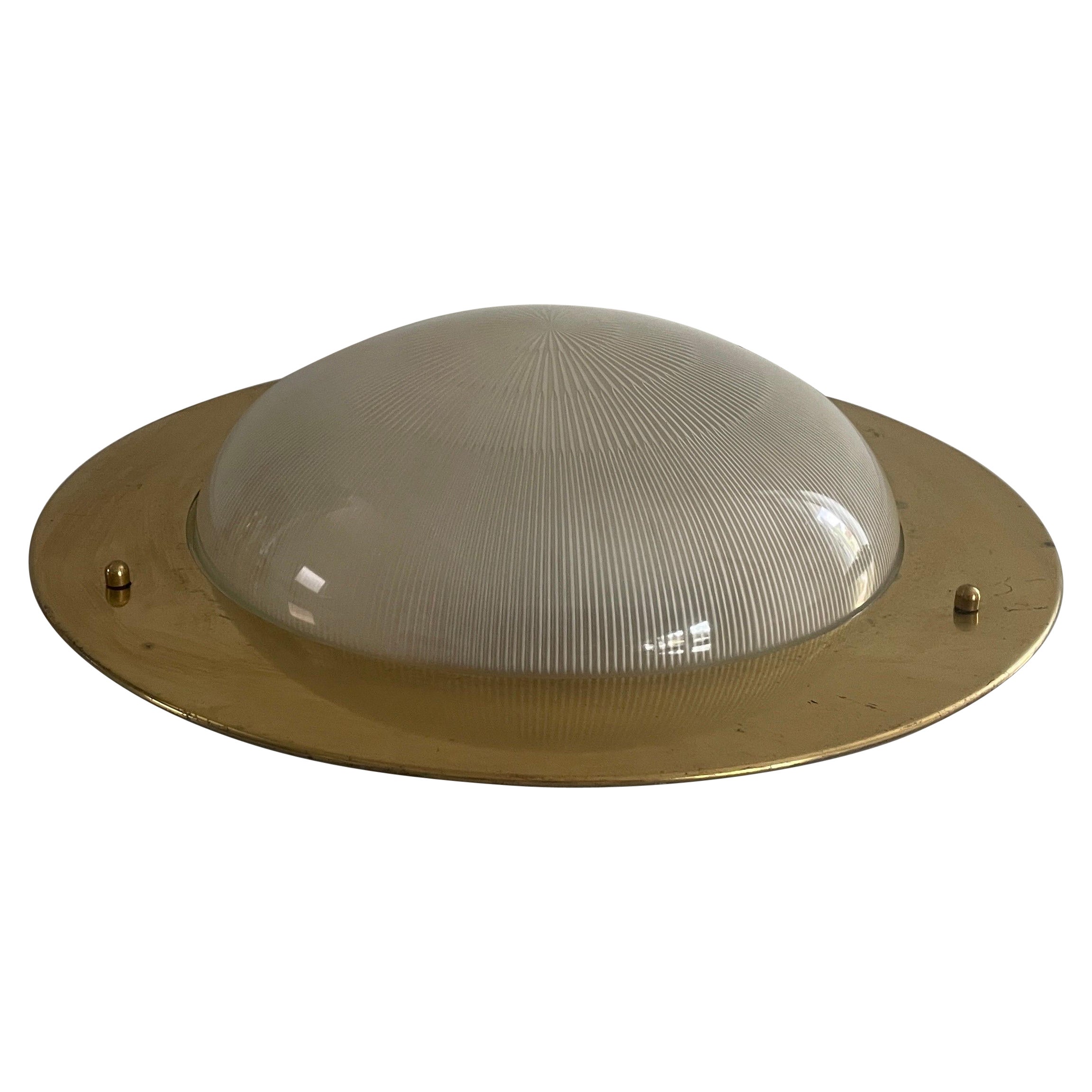 Lampe affleurante moderne du milieu du siècle dernier par Lamperti, années 1950, Italie