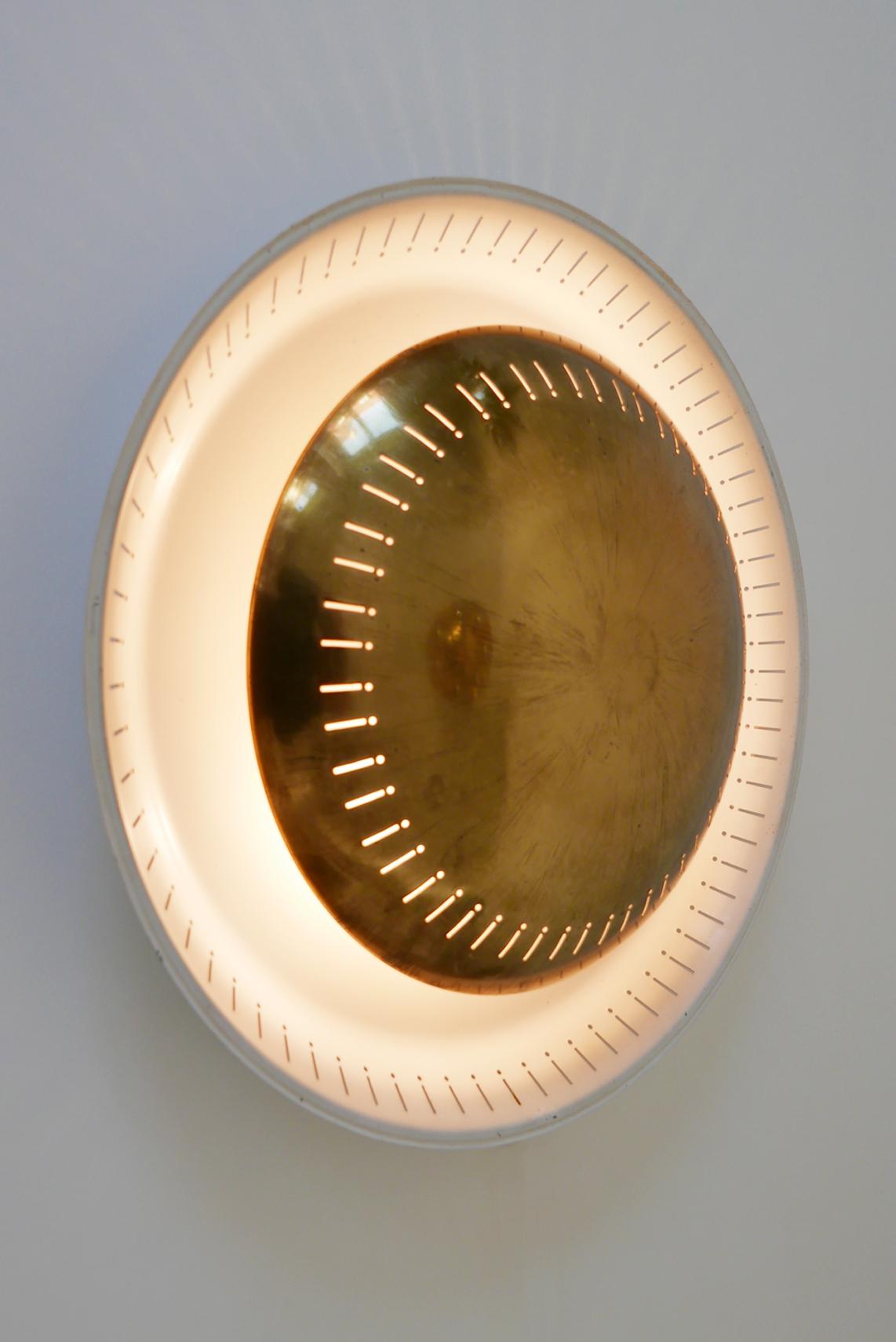 Mid-Century Modern Flush Mount or Wall Lamp by Hillebrand, 1950s, Germany 8