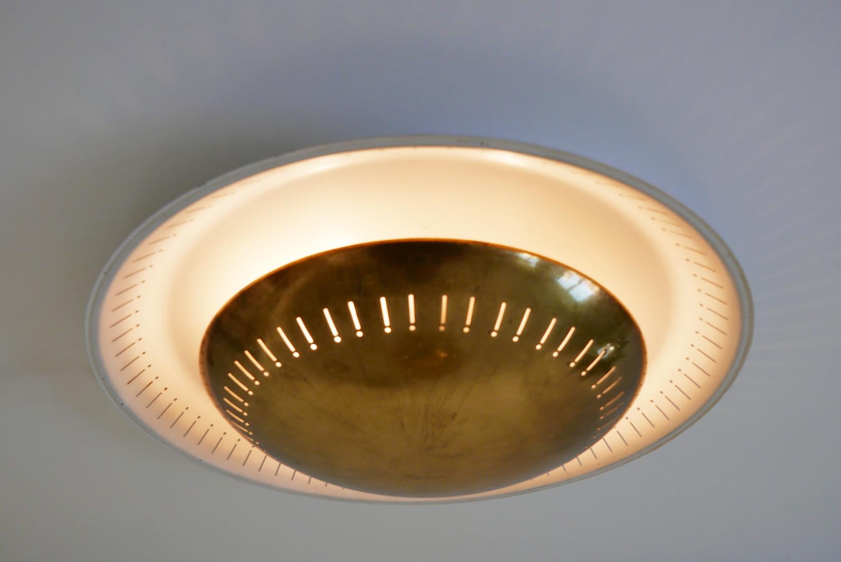 Mid-Century Modern Flush Mount or Wall Lamp by Hillebrand, 1950s, Germany In Good Condition In Munich, DE