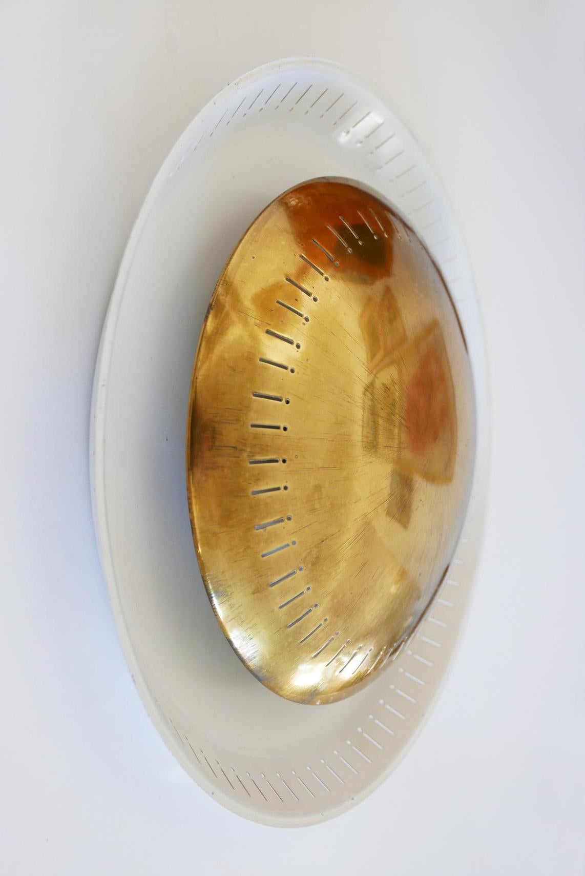 Mid-20th Century Mid-Century Modern Flush Mount or Wall Lamp by Hillebrand, 1950s, Germany