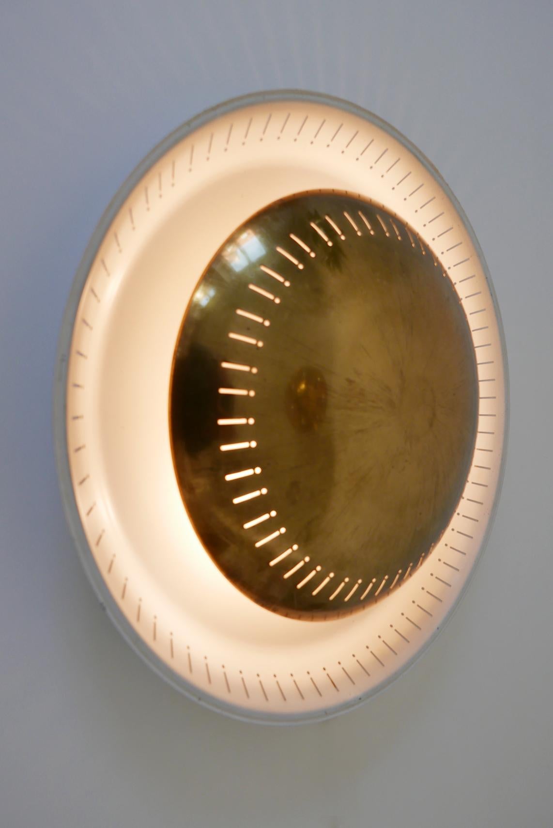 Brass Mid-Century Modern Flush Mount or Wall Lamp by Hillebrand, 1950s, Germany