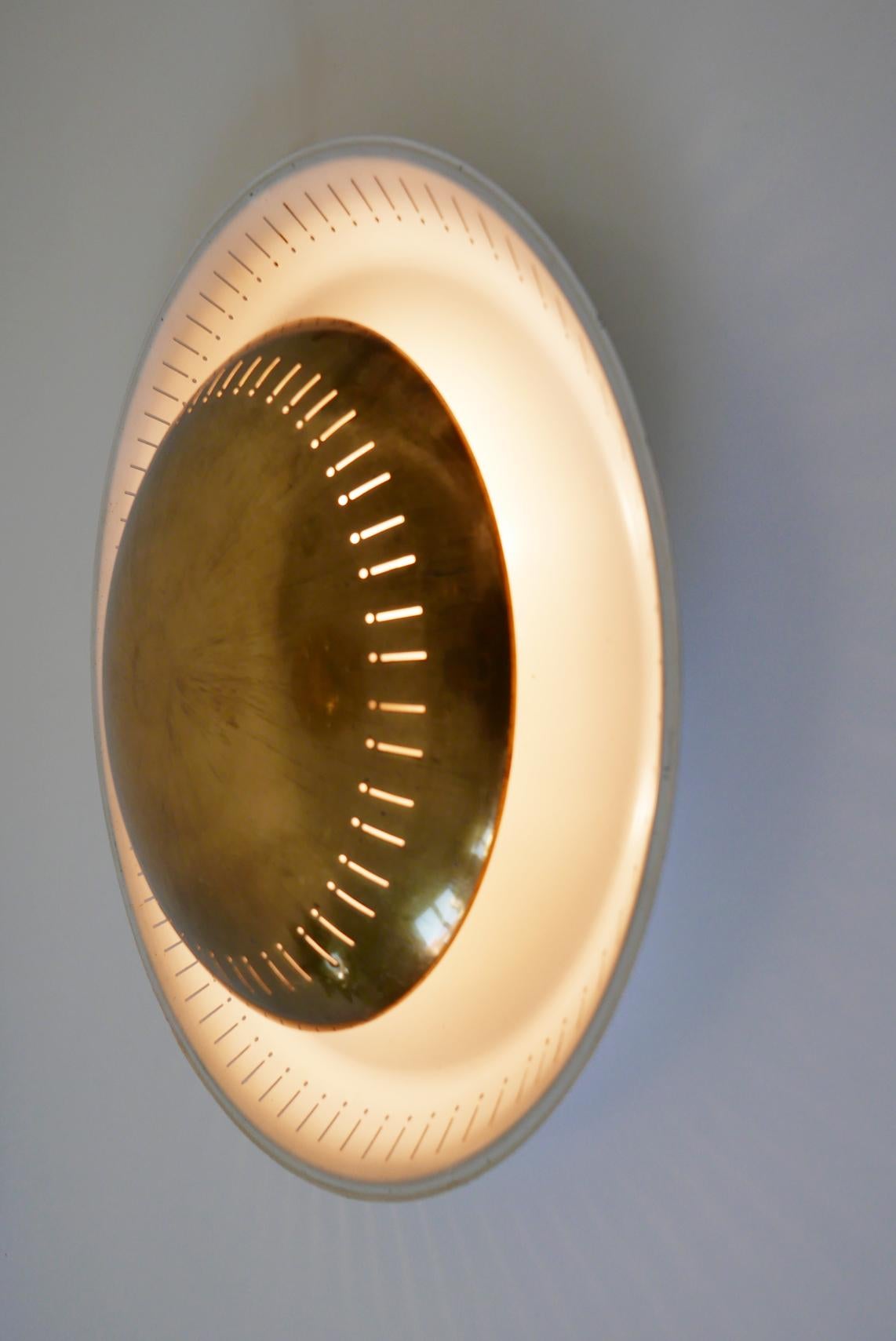 Mid-Century Modern Flush Mount or Wall Lamp by Hillebrand, 1950s, Germany 3