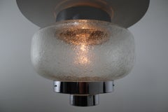 Mid-Century Modern Flushmount with Bubble Glass Shade, Germany, 1970s