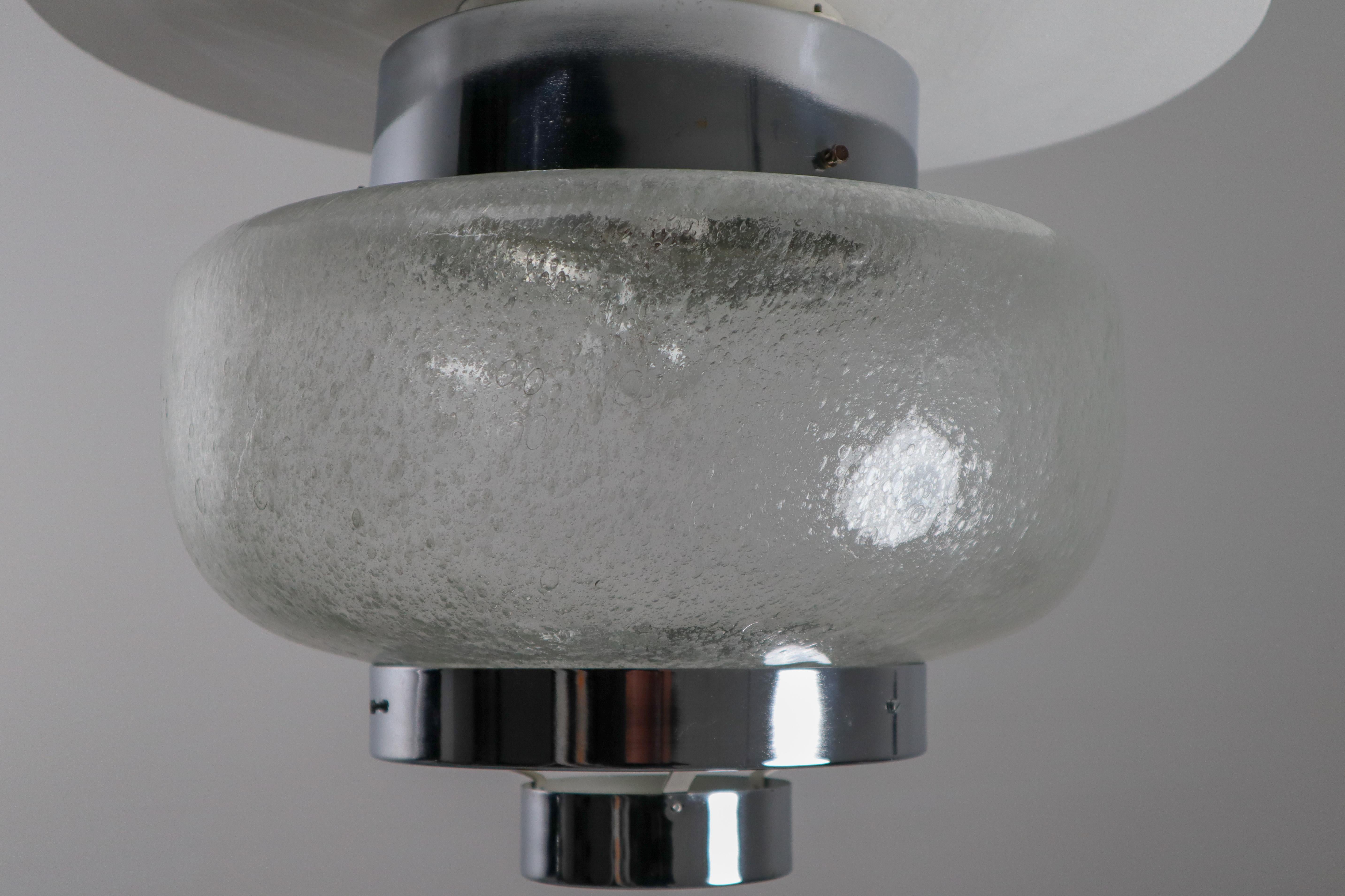 Mid-Century Modern Flushmount with Bubble Glass Shade, Germany, 1970s For Sale 3