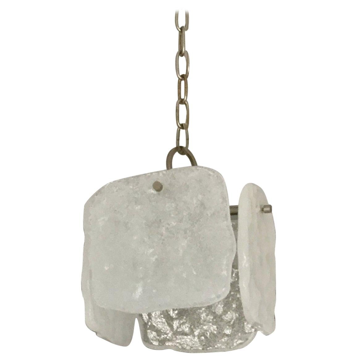 Mid-Century Modern Foam Glass Pendant Light by Kalmar of Austria For Sale