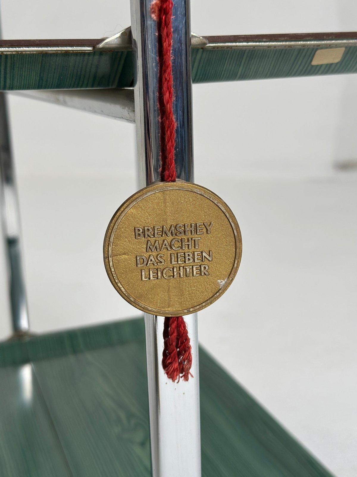Mid Century Modern Folding Bar Cart Trolley By Bremshey 1960s In Good Condition For Sale In Čelinac, BA