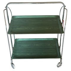 Vintage Mid-Century Modern Folding Bar Cart Trolley from Gerlinol