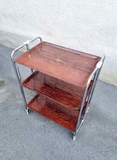 Mid Century Modern Folding Bar Trolley, Germany 60s