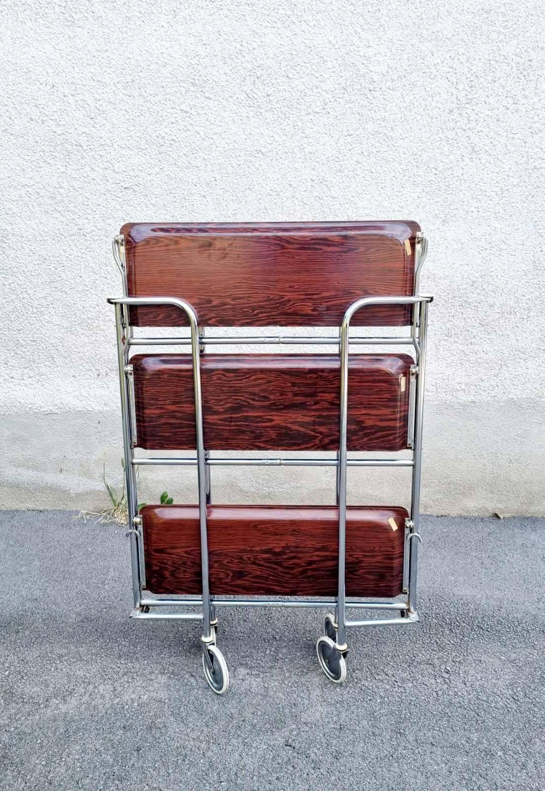 Mid-Century Modern Mid Century Modern Folding Bar Trolley, Germany 60s For Sale