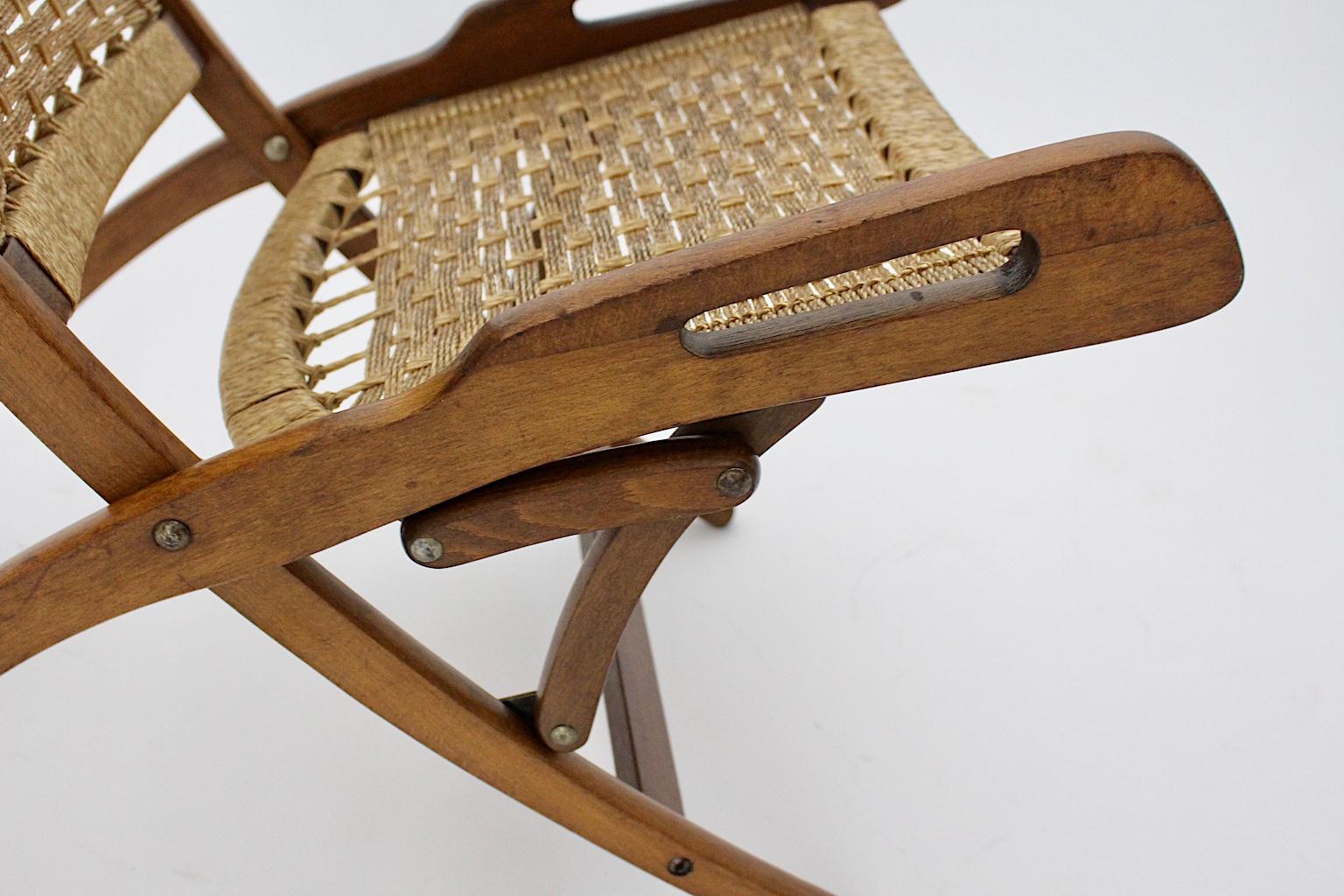 Moderner klappbarer Stuhl aus Buche im Stil von Gio Ponti:: 1960er Jahre:: Italien im Angebot 3