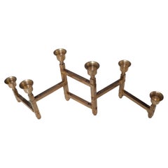 Used Mid-Century Modern Folding Brass Candelabra