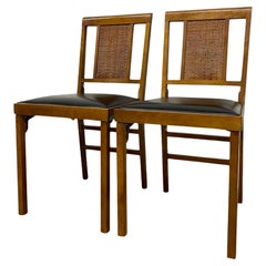 Moderne Klappstühle von Leg-o-Matic aus der Jahrhundertmitte, 2er-Set mit Rohrrücken