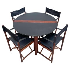 Retro Mid-Century Modern Folding Dining Set by Hyllinge Møble, Denmark, 1970s