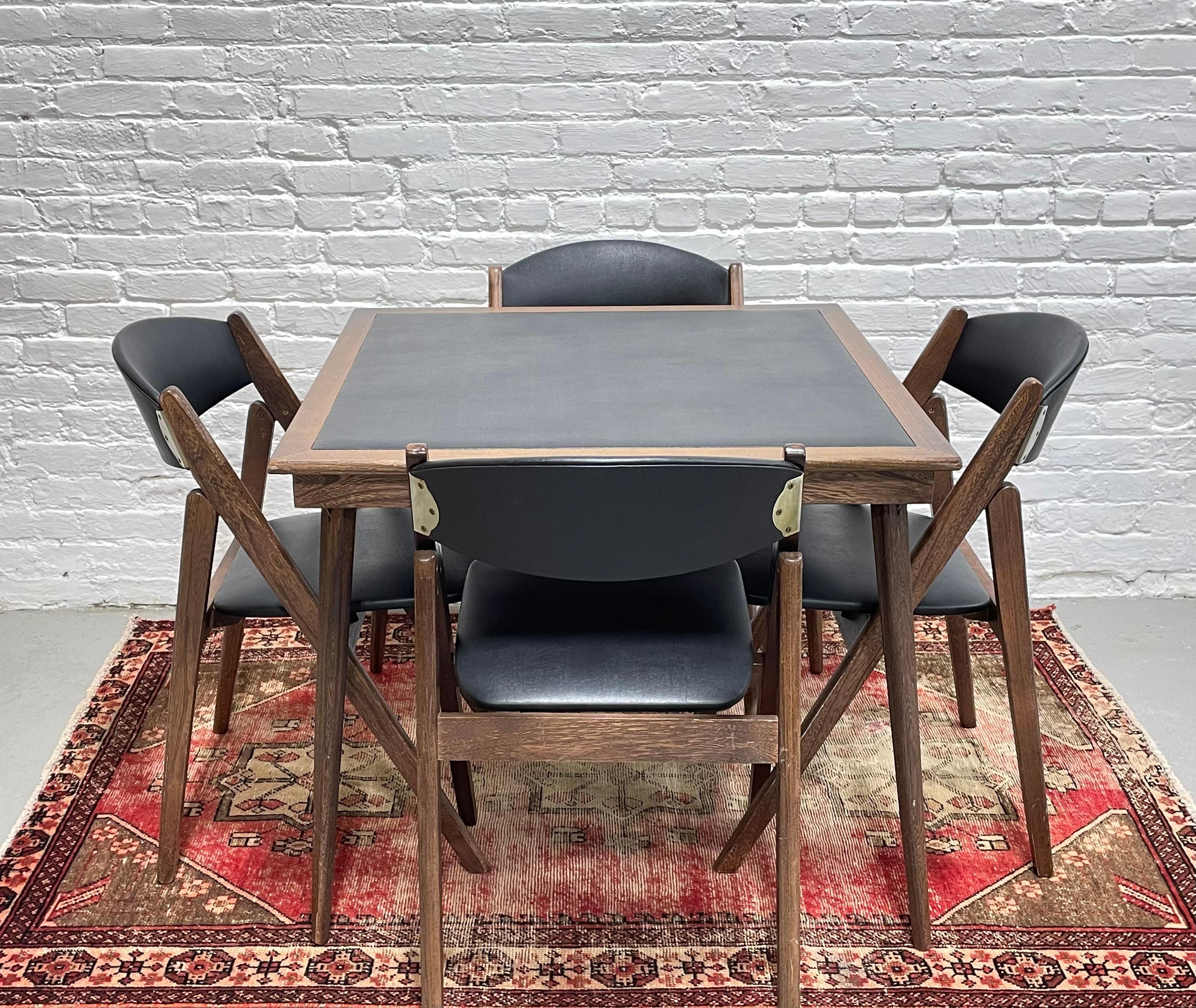 card game table and chairs