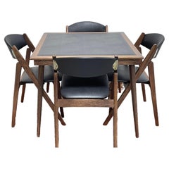 Retro Mid Century Modern FOLDING DINING SET / Game Table Set by Stakmore