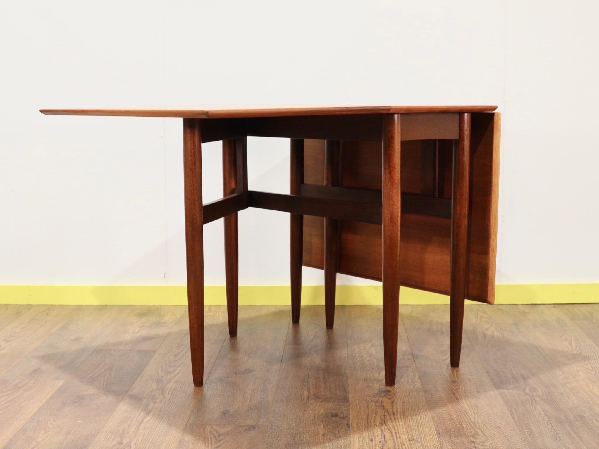 Mid-Century Modern Folding Dining Table by Morris of Glasgow In Good Condition In Los Angeles, CA