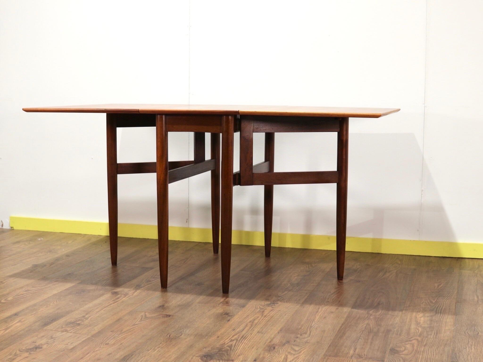 Teak Mid-Century Modern Folding Dining Table by Morris of Glasgow