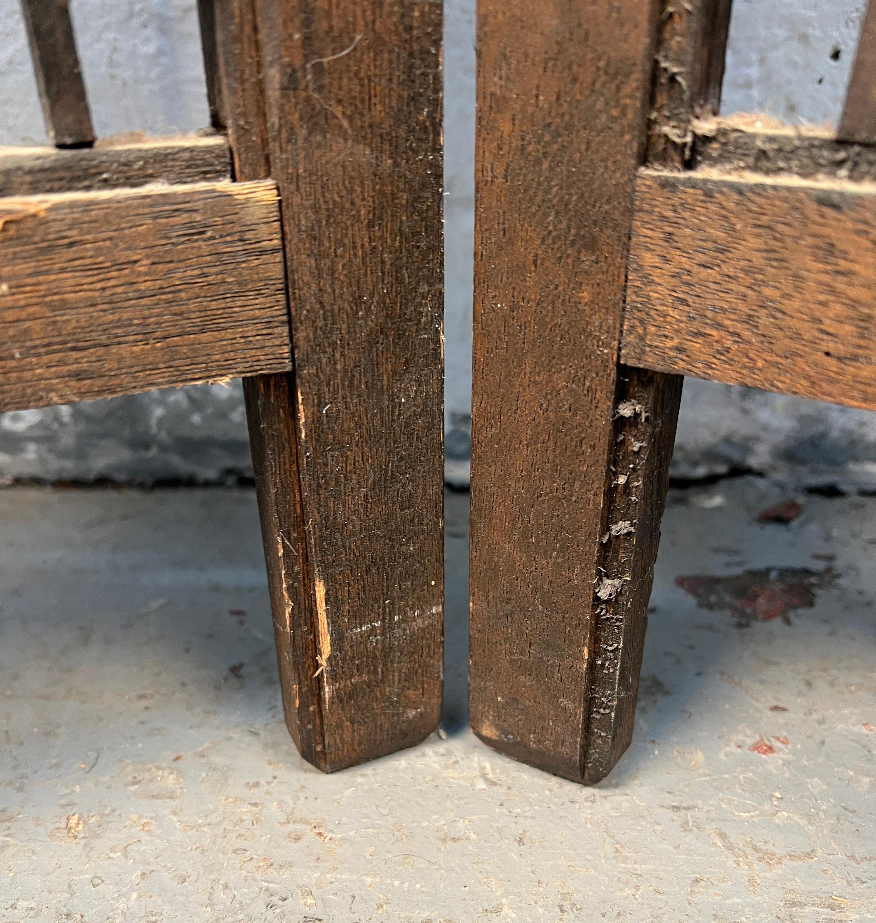 Mid-Century Modern Folding Four-Panel Geometric Room Divider in Teak en vente 9