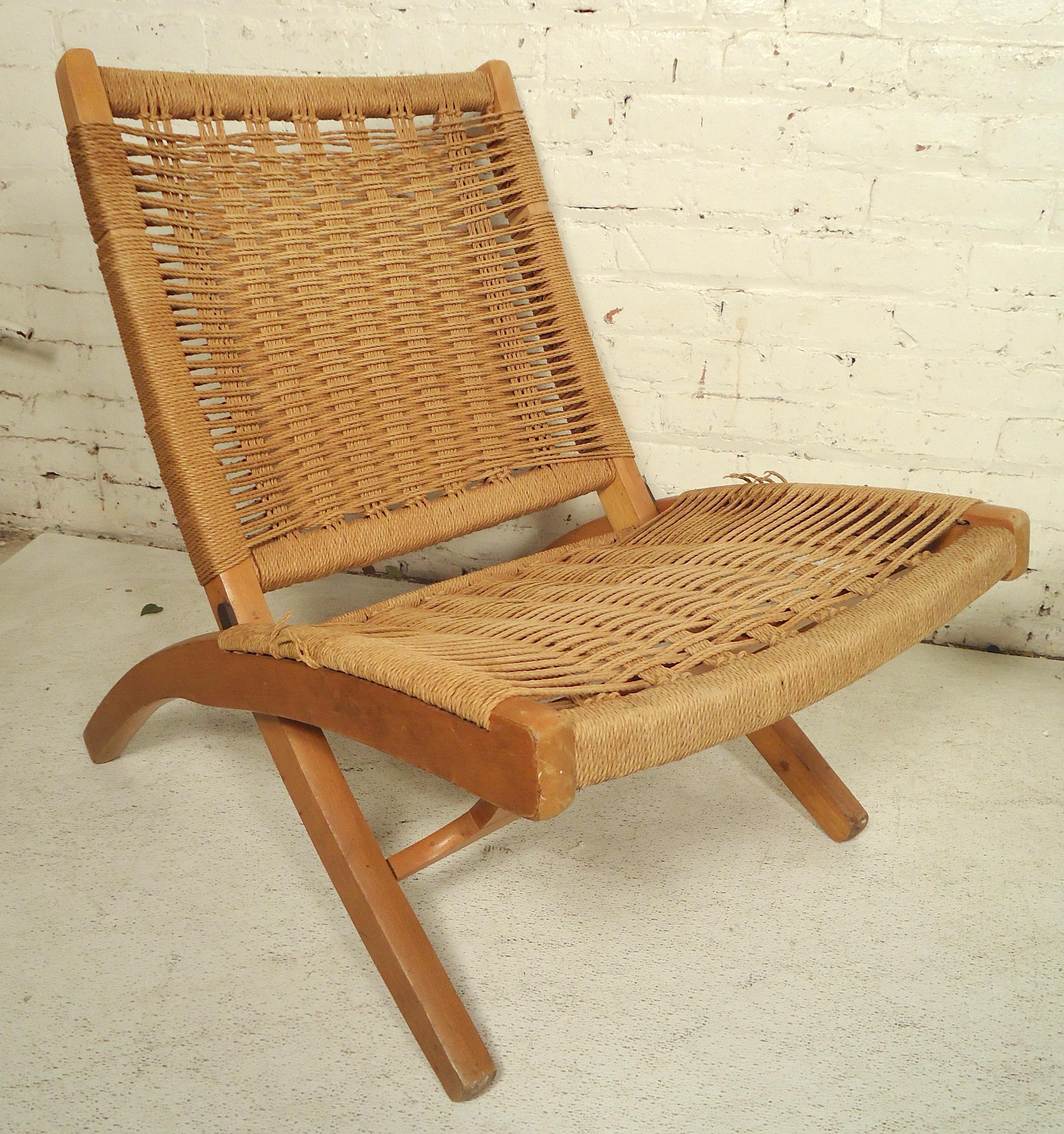 mid century rope chair