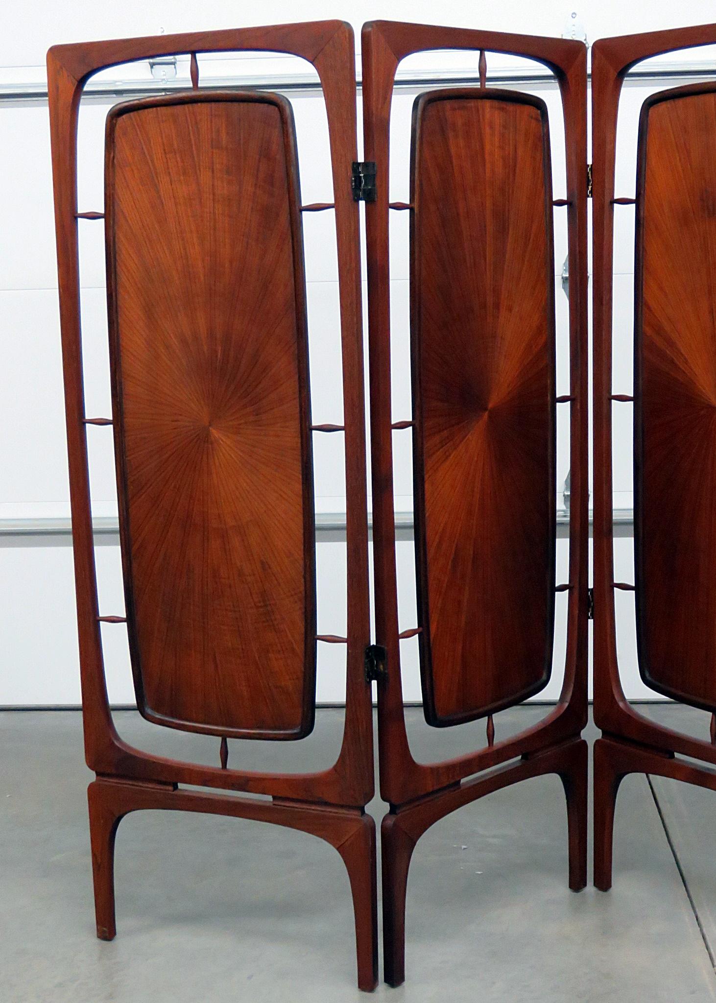 mid century folding screen