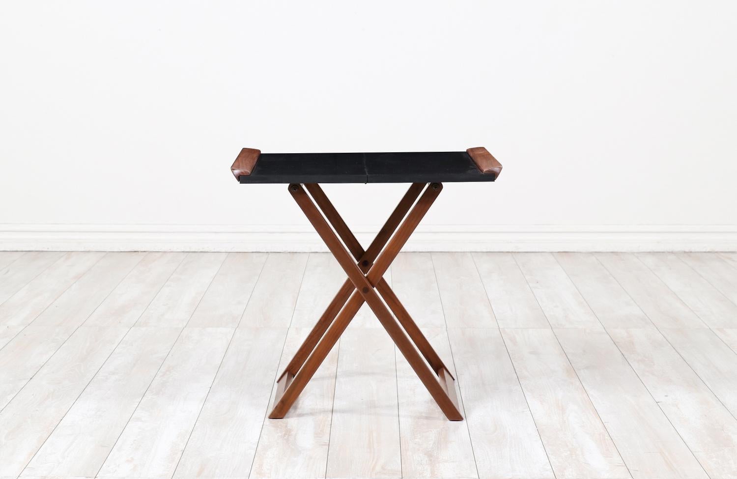 American Expertly Restored - Mid-Century Modern Folding Side Table For Sale