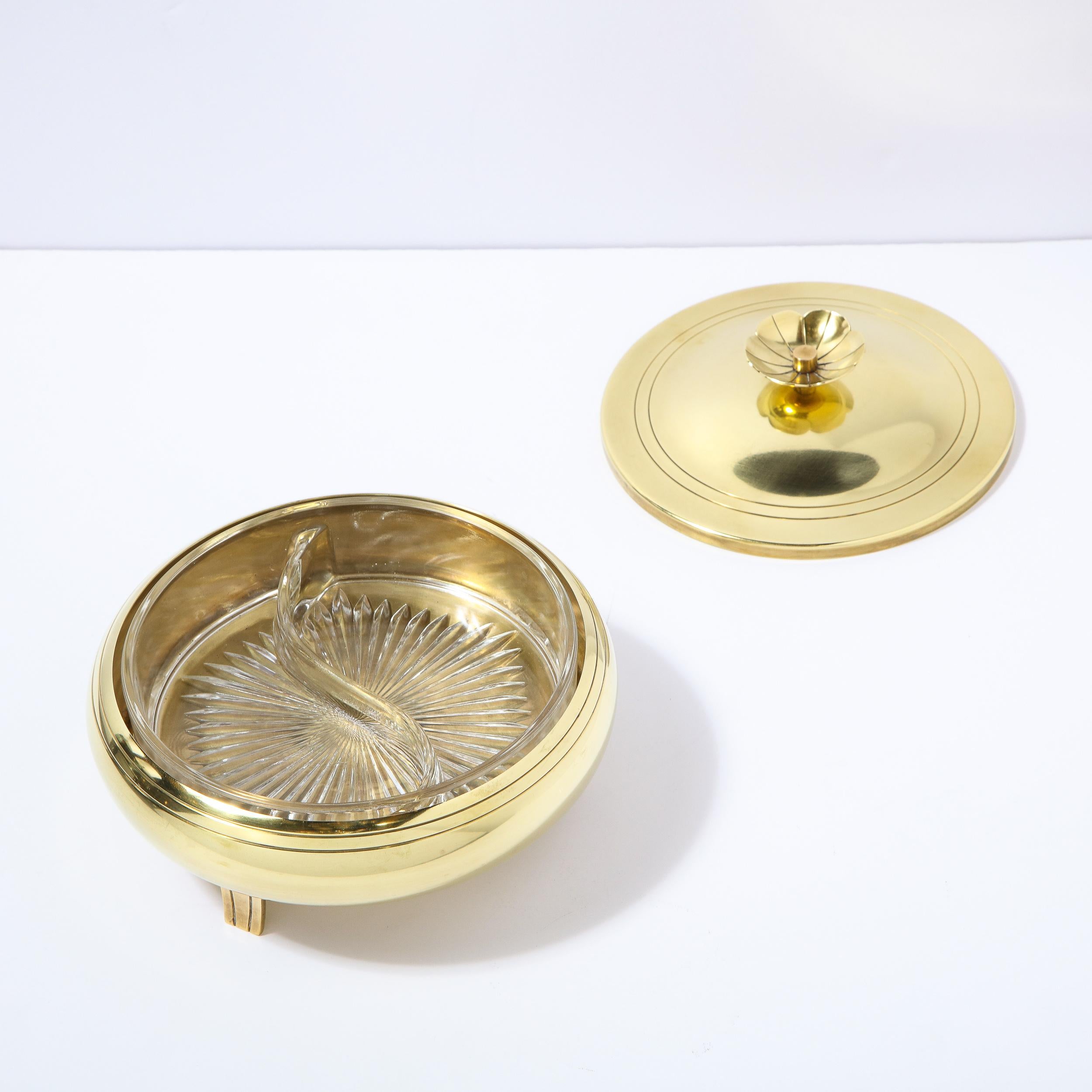 Mid-20th Century Mid-Century Modern Footed Brass Bowl by Tommi Parzinger for Dorlyn Silversmiths