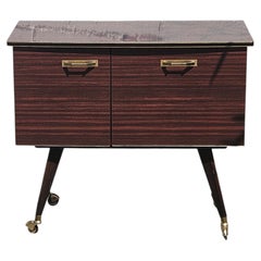 Carrello da bar FORMICA in stile Mid-Century Modern - Rosa-Rosso - Mobile bar anni '60