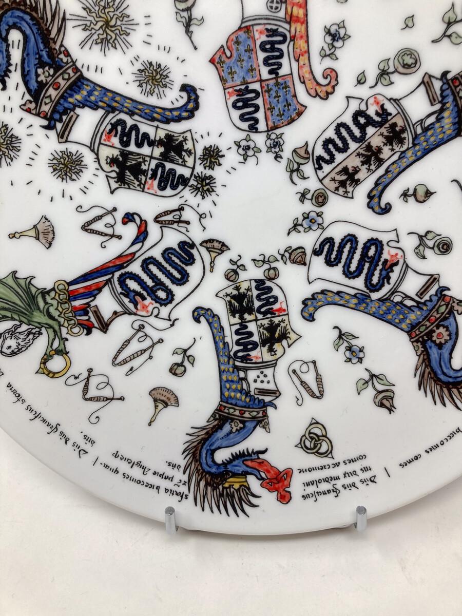 Ceramic Mid-Century Modern Fornasetti Plate, Italy For Sale