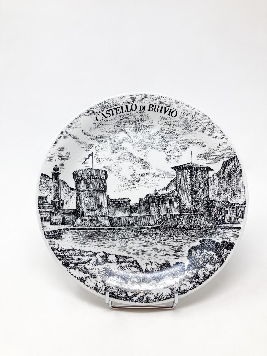 Ceramic Mid-Century Modern Fornasetti Plate, Italy For Sale