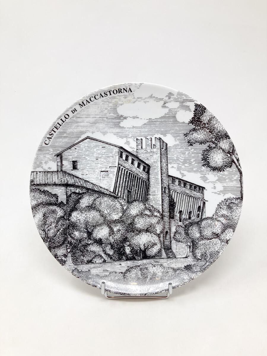 Ceramic Mid-Century Modern Fornasetti Plate, Italy For Sale
