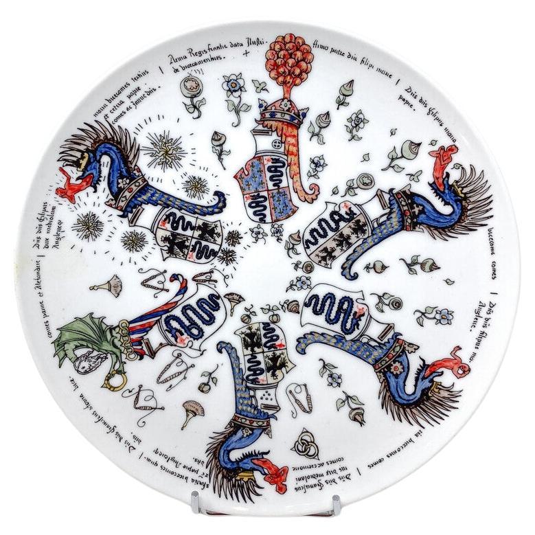 Mid-Century Modern Fornasetti Plate, Italy For Sale