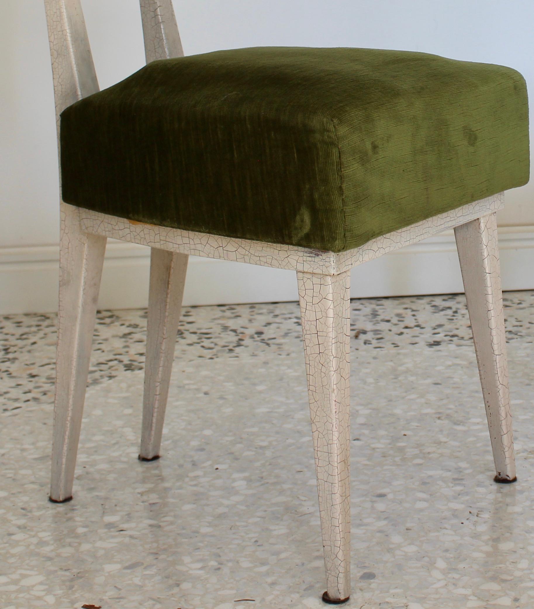Mid-Century Modern Four Green Chairs Attribuited to Bbpr Studio, Italy, 1950s  For Sale 8