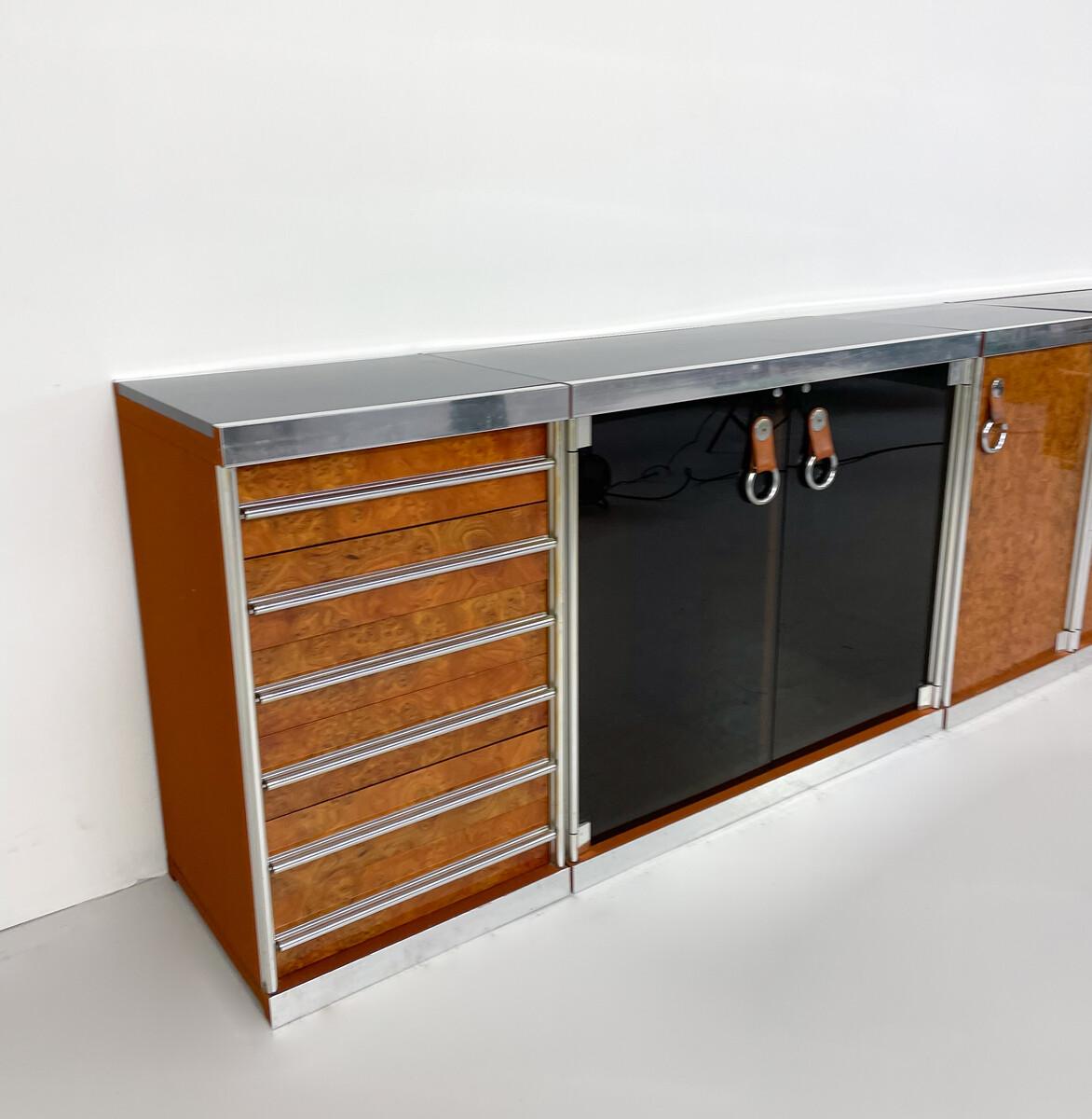 Mid-Century Modern Four Part Sideboard by Guido Faleschini for Hermès, 1970s 4