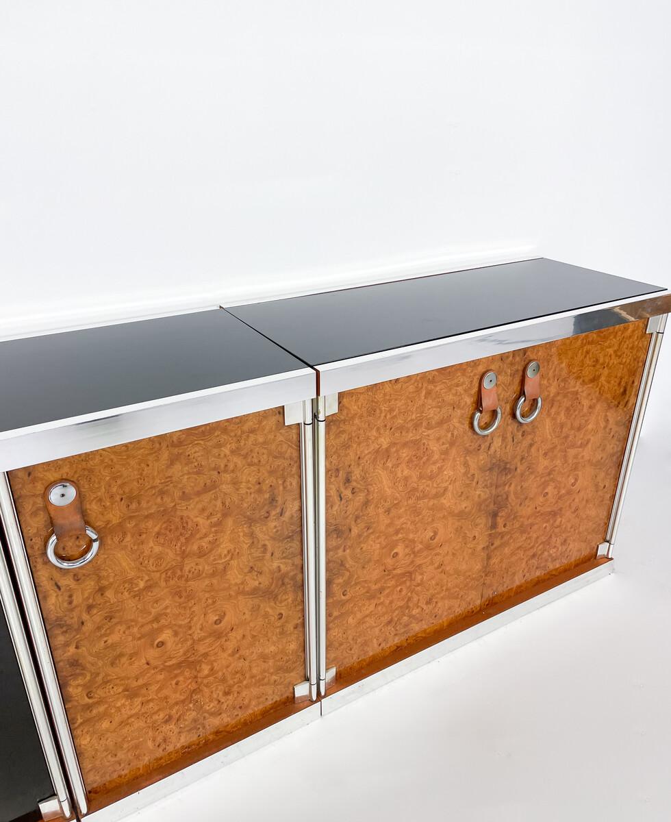 Late 20th Century Mid-Century Modern Four Part Sideboard by Guido Faleschini for Hermès, 1970s