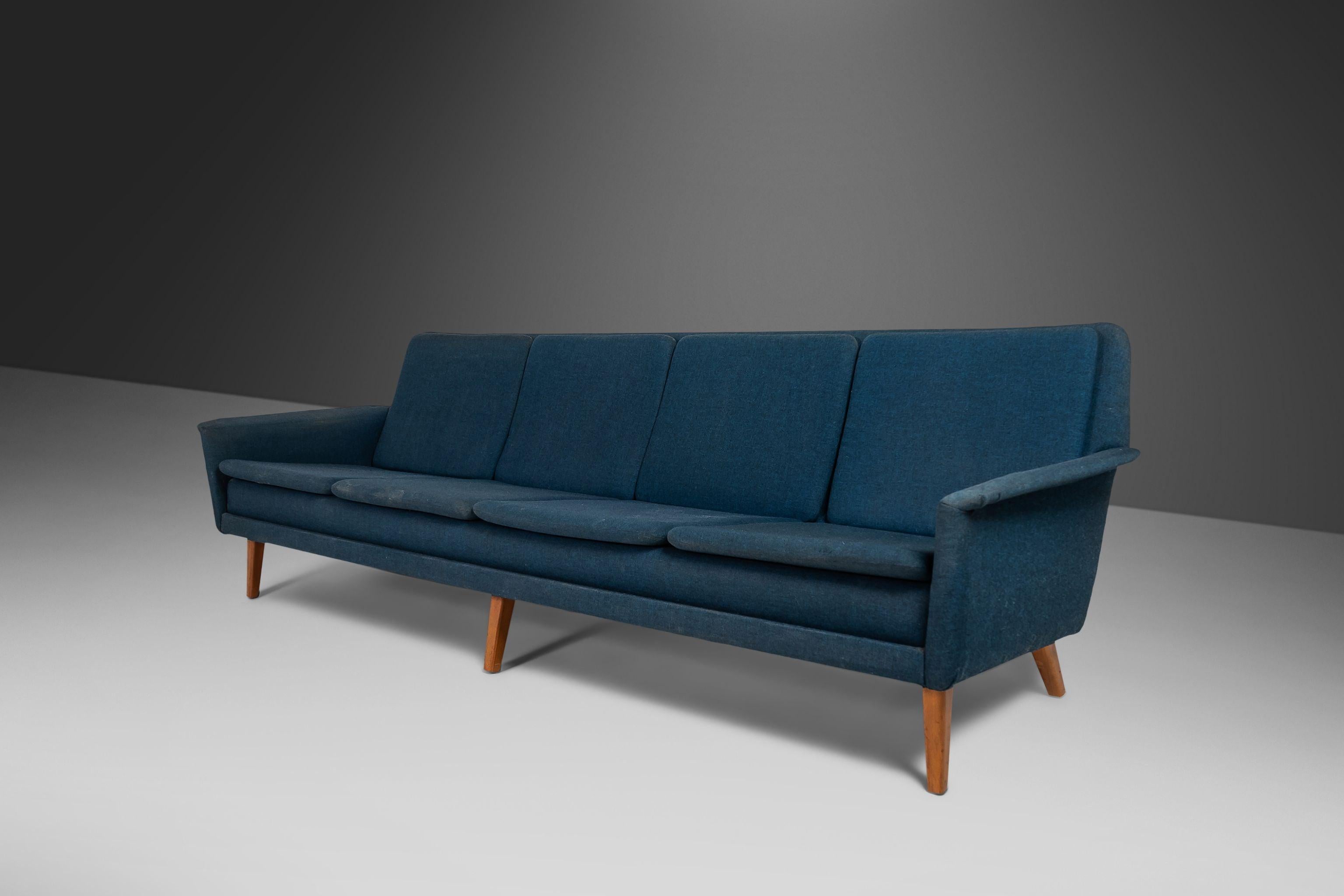 Scandinavian Modern Mid-Century Modern Four-Seat Sofa by Folke Ohlsson & Fritz Hansen, Denmark, 1960 For Sale