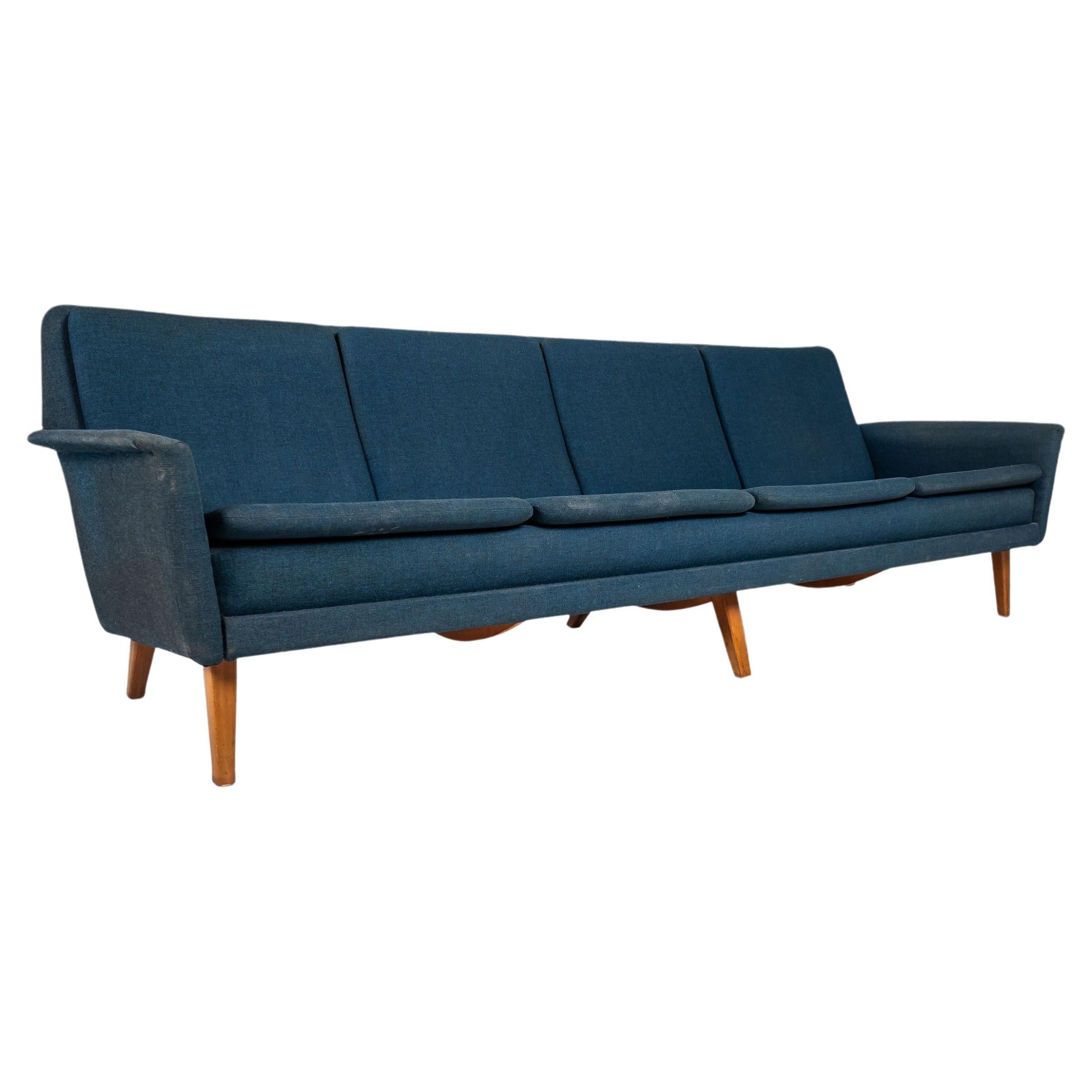 Mid-Century Modern Four-Seat Sofa by Folke Ohlsson & Fritz Hansen, Denmark, 1960 For Sale