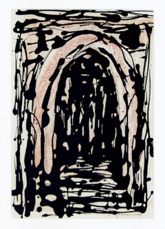 Mid-Century Modern Framed Abstract Acrylic Painting Signed E. Arnold Clark 1960s