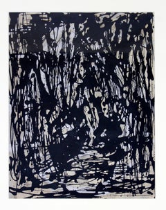 Mid-Century Modern Framed Abstract Acrylic Painting Signed E. Arnold Clark