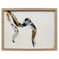 Mid Century Modern Framed Abstract Collage