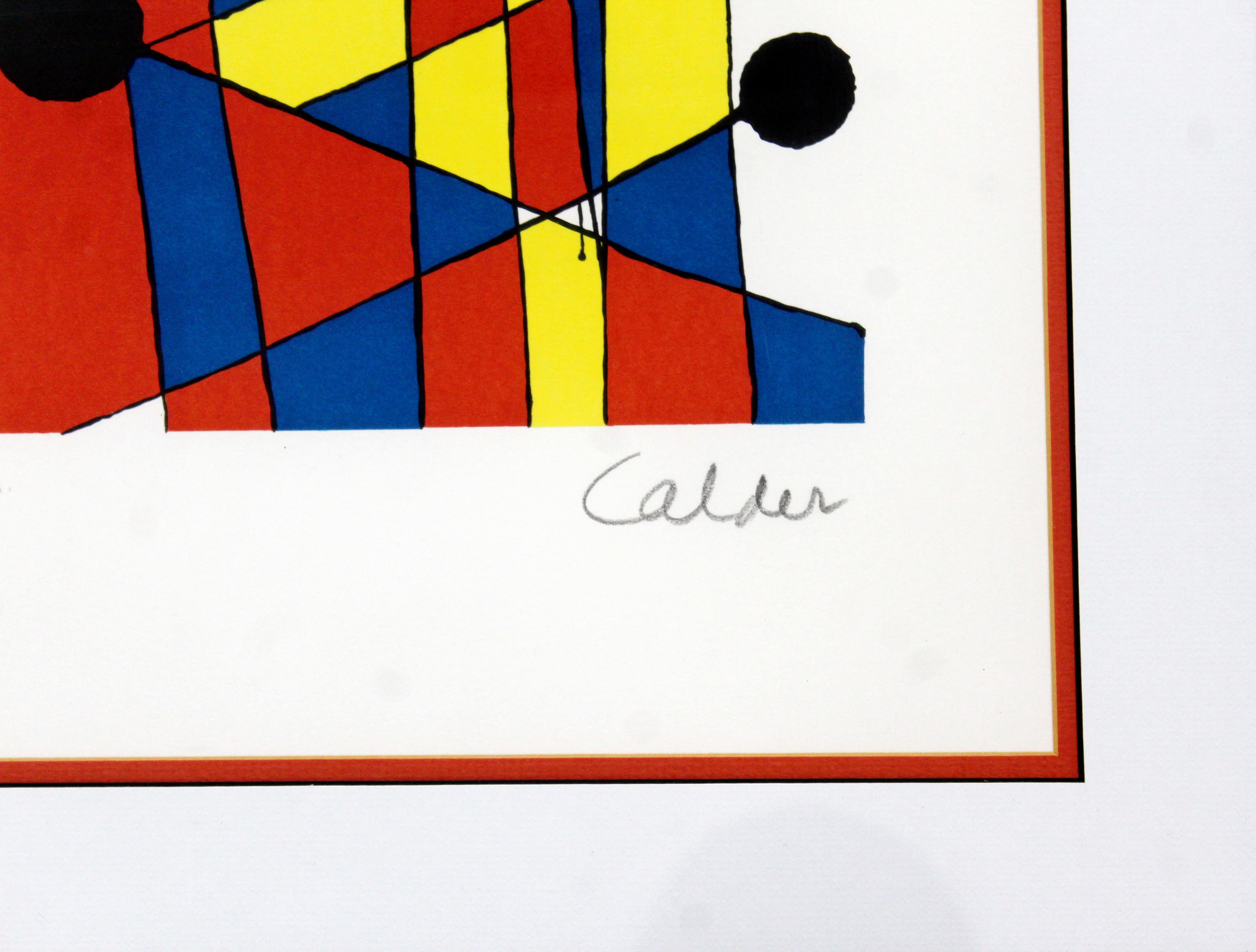 American Mid-Century Modern Framed Alexander Calder Balloon Lithograph Signed AP