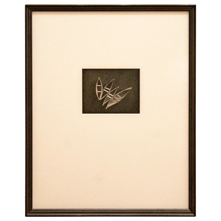 MidCentury Modern Framed Black and White Michael Kenna Photograph at