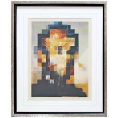 Framed Abraham Lincoln nach Salvador Dali geprägte Litho 70er Jahre, Moderne der Mitte des Jahrhunderts