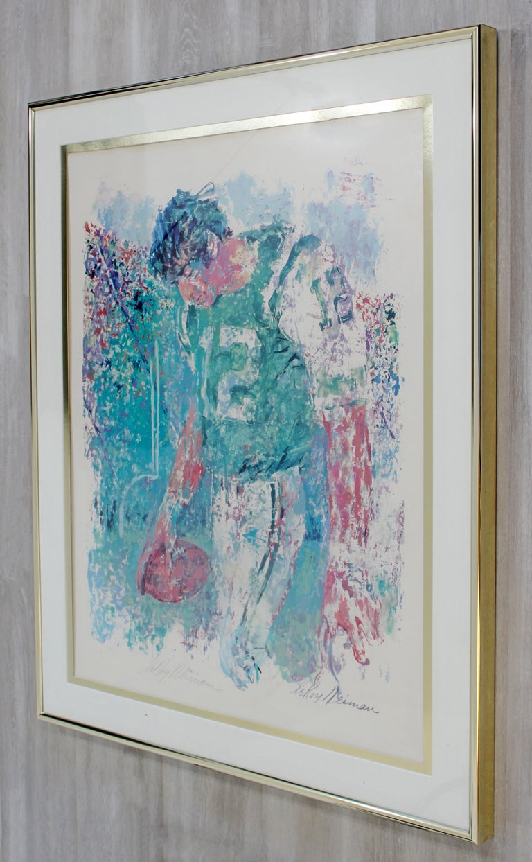 MidCentury Modern Framed Dual Signed Leroy Neiman