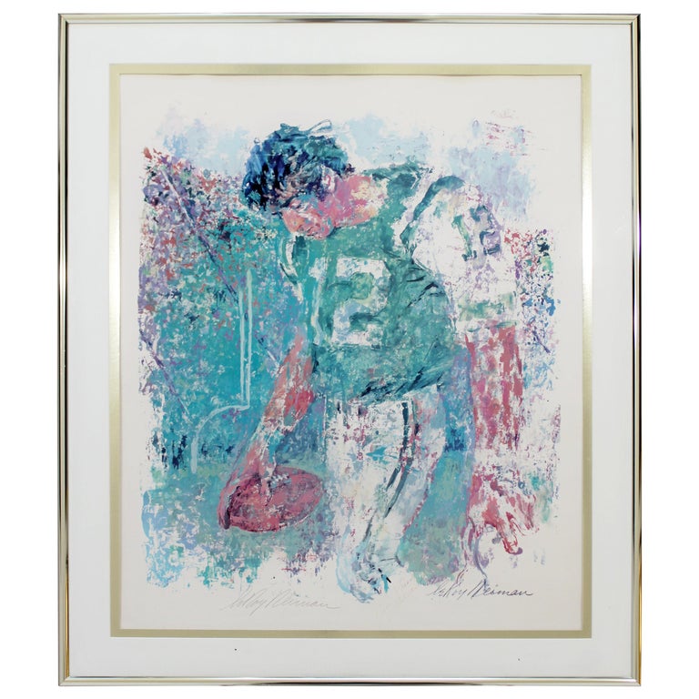 MidCentury Modern Framed Dual Signed Leroy Neiman